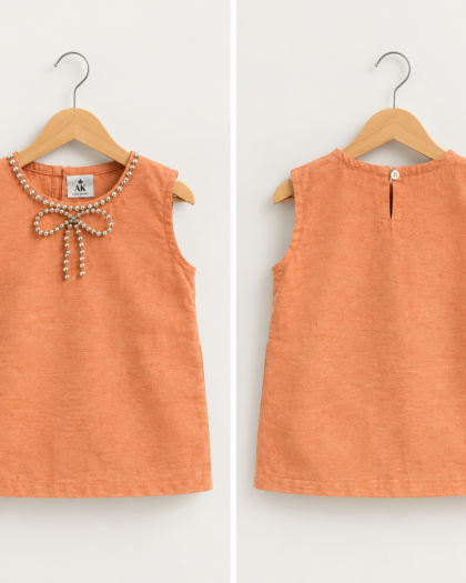 Peach Kids Farshi Shalwar Kameez Set – Traditional Wear